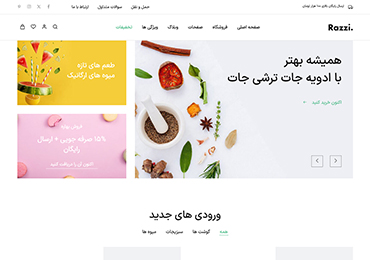Razzi WooCommerce WordPress Theme Main Food Store