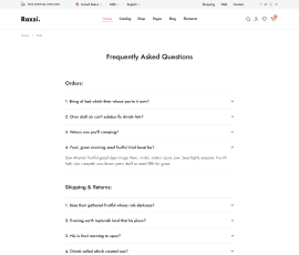Razzi WooCommerce WordPress Theme Demo 3 FAQs